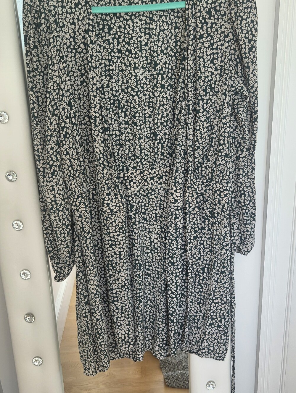 Free PEOPLE Black Floral Long Sleeve Dress